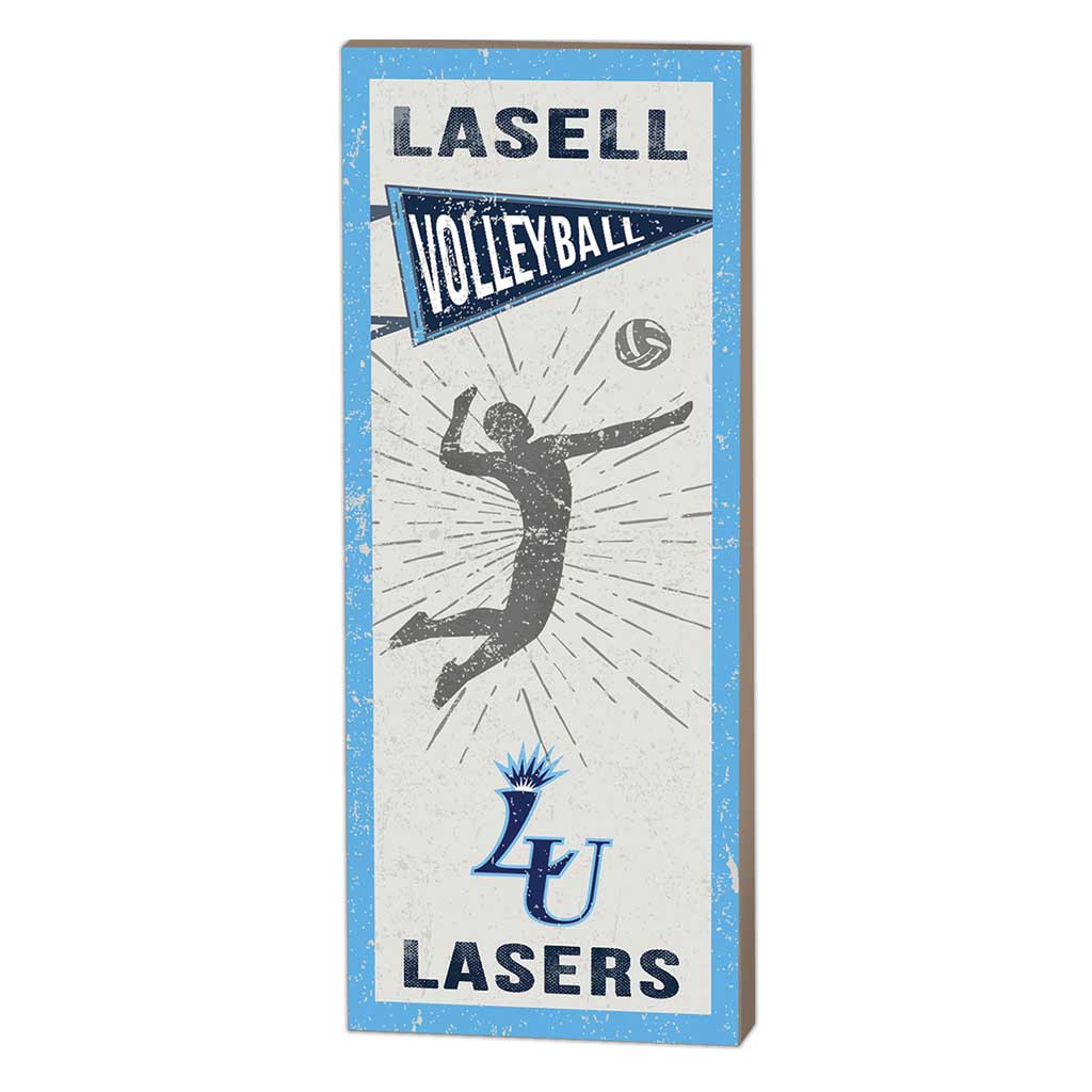 7x18 Vintage Player Lasell College Lasers - Volleyball