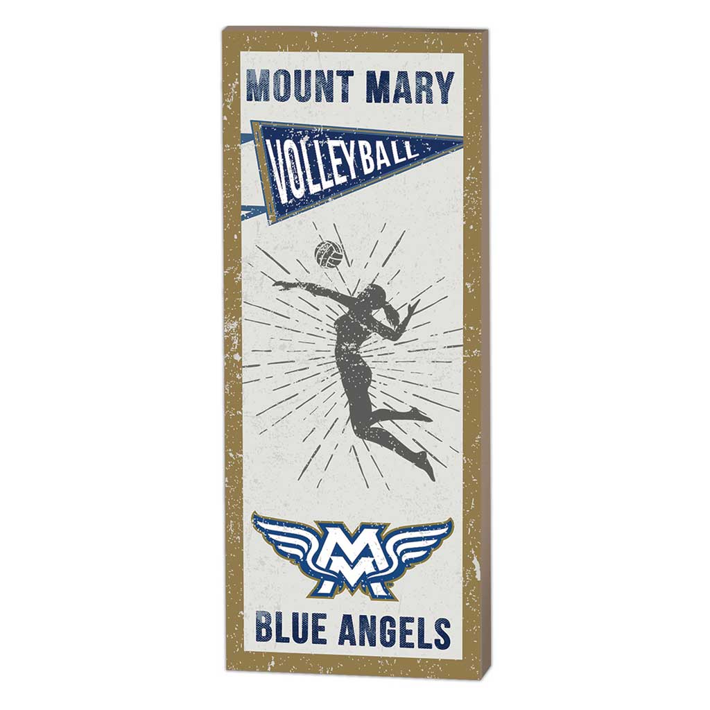 7x18 Vintage Player Mount Mary University Blue Angels - Girl's Volleyball