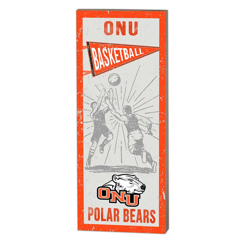 7x18 Vintage Player Ohio Northern University Polar Bears Basketball
