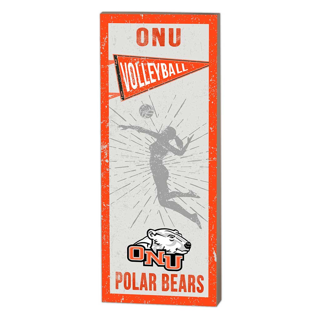 7x18 Vintage Player Ohio Northern University Polar Bears - Girl's Volleyball