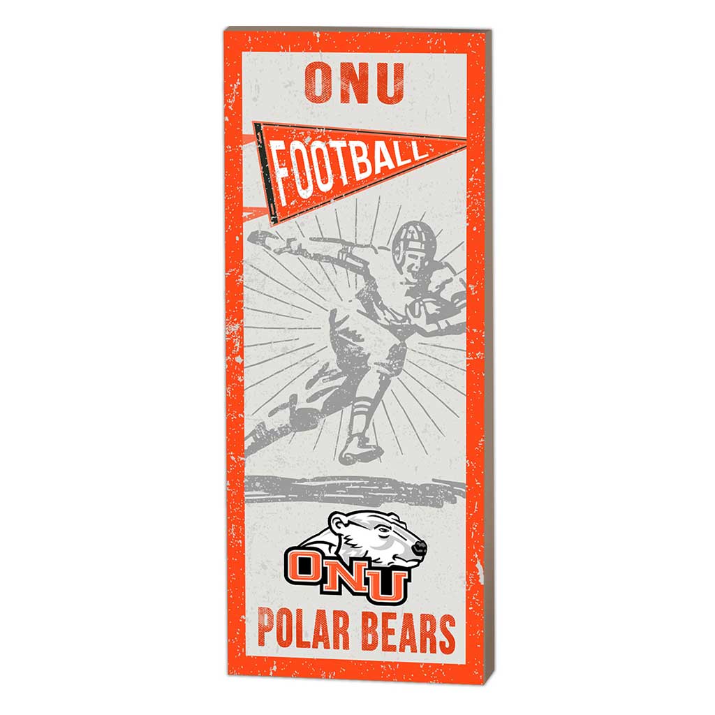7x18 Vintage Player Ohio Northern University Polar Bears