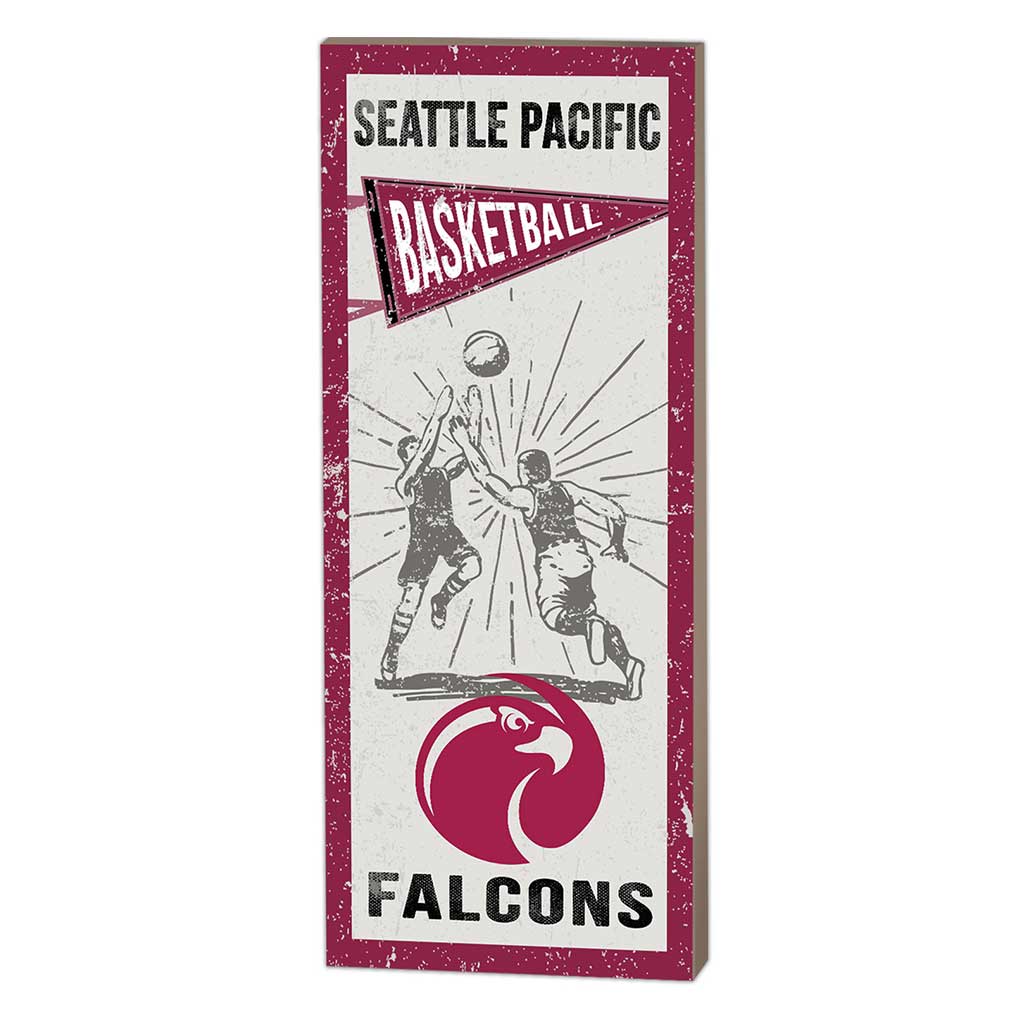 7x18 Vintage Player Seattle Pacific University Falcons Basketball