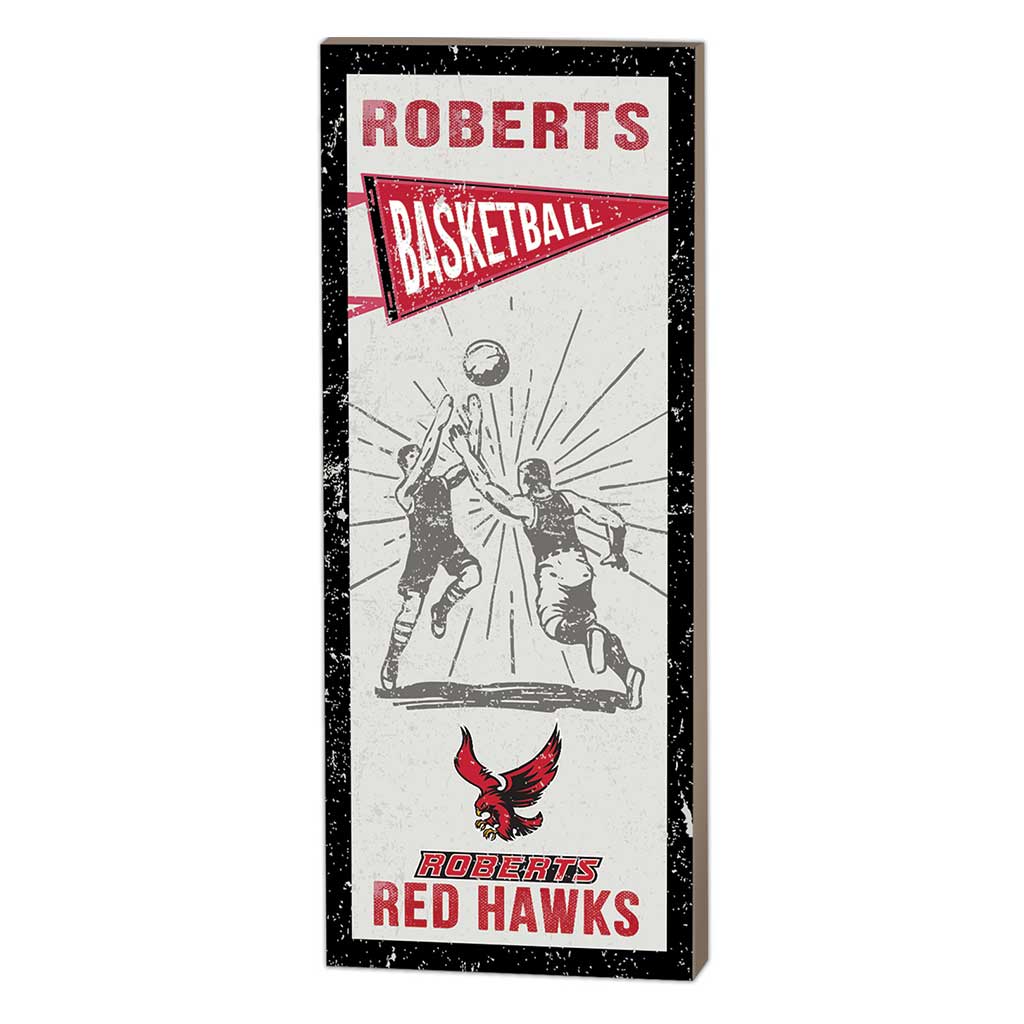7x18 Vintage Player Roberts Wesleyan Redhawks Basketball