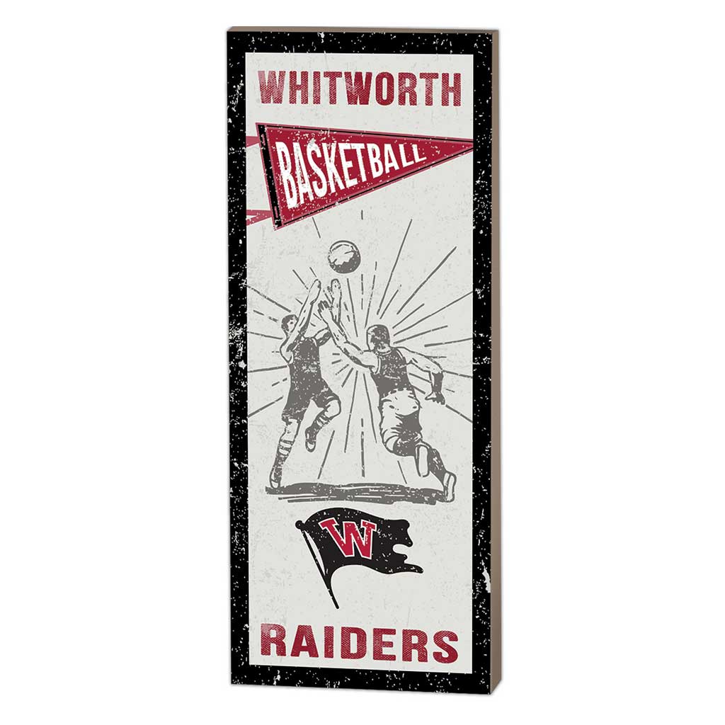 7x18 Vintage Player Whitworth University Pirates Basketball