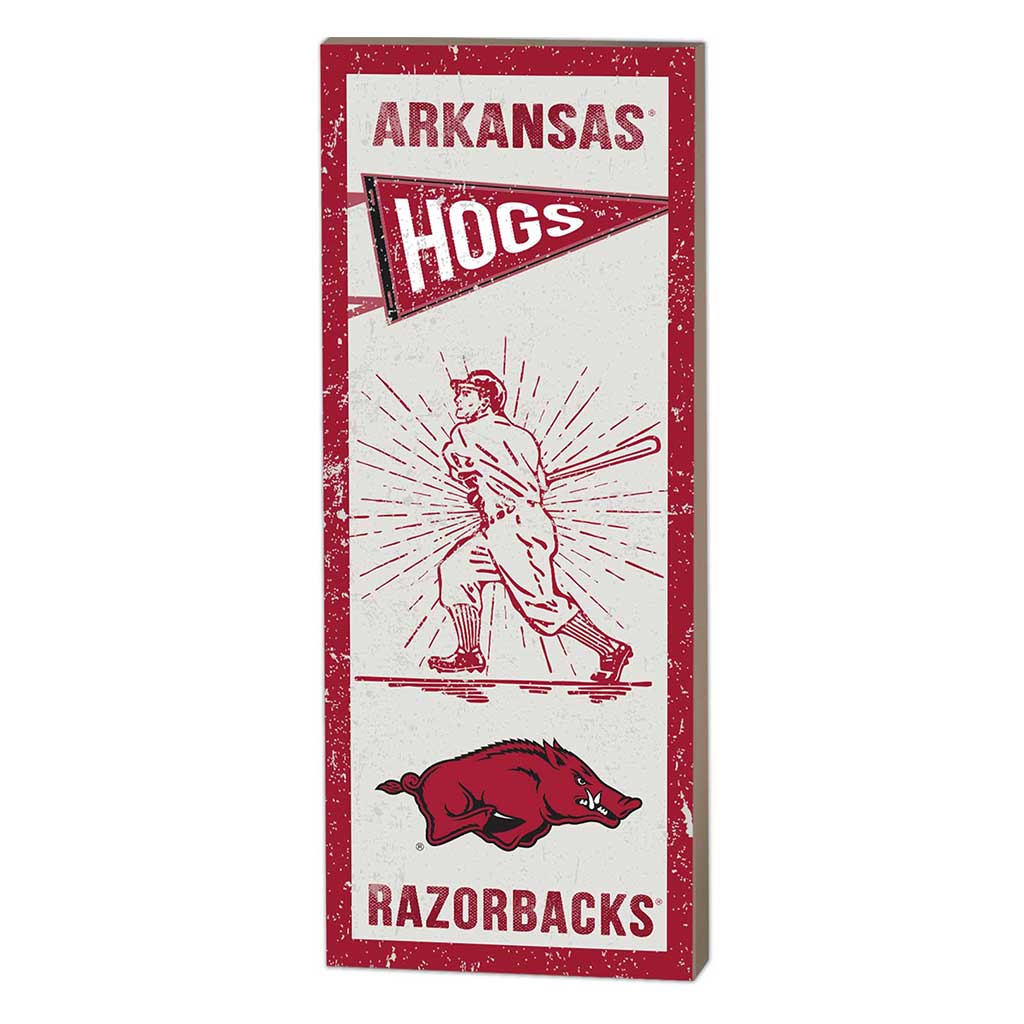 7x18 Vintage Player Arkansas Razorbacks Baseball