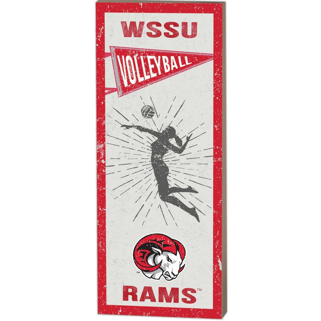 7x18 Vintage Player Winston-Salem State Rams Girl's Volleyball