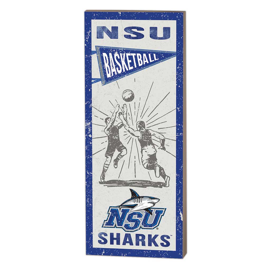 7x18 Vintage Player Nova Southeastern University Sharks Basketball