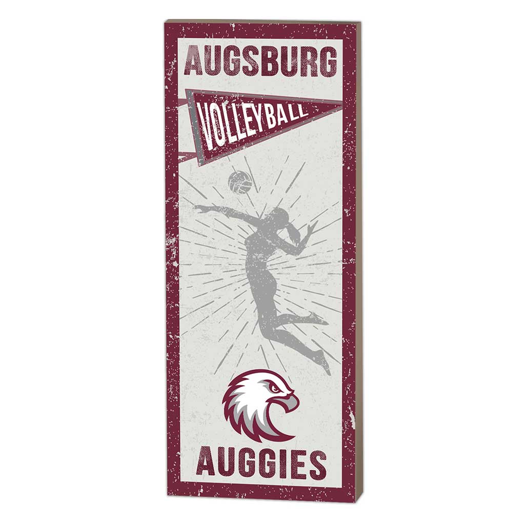 7x18 Vintage Player Augsburg College Auggies Volleyball Women