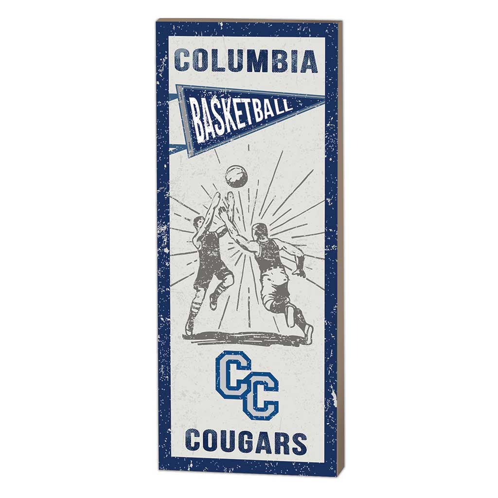 7x18 Vintage Player Columbia College Lions Basketball