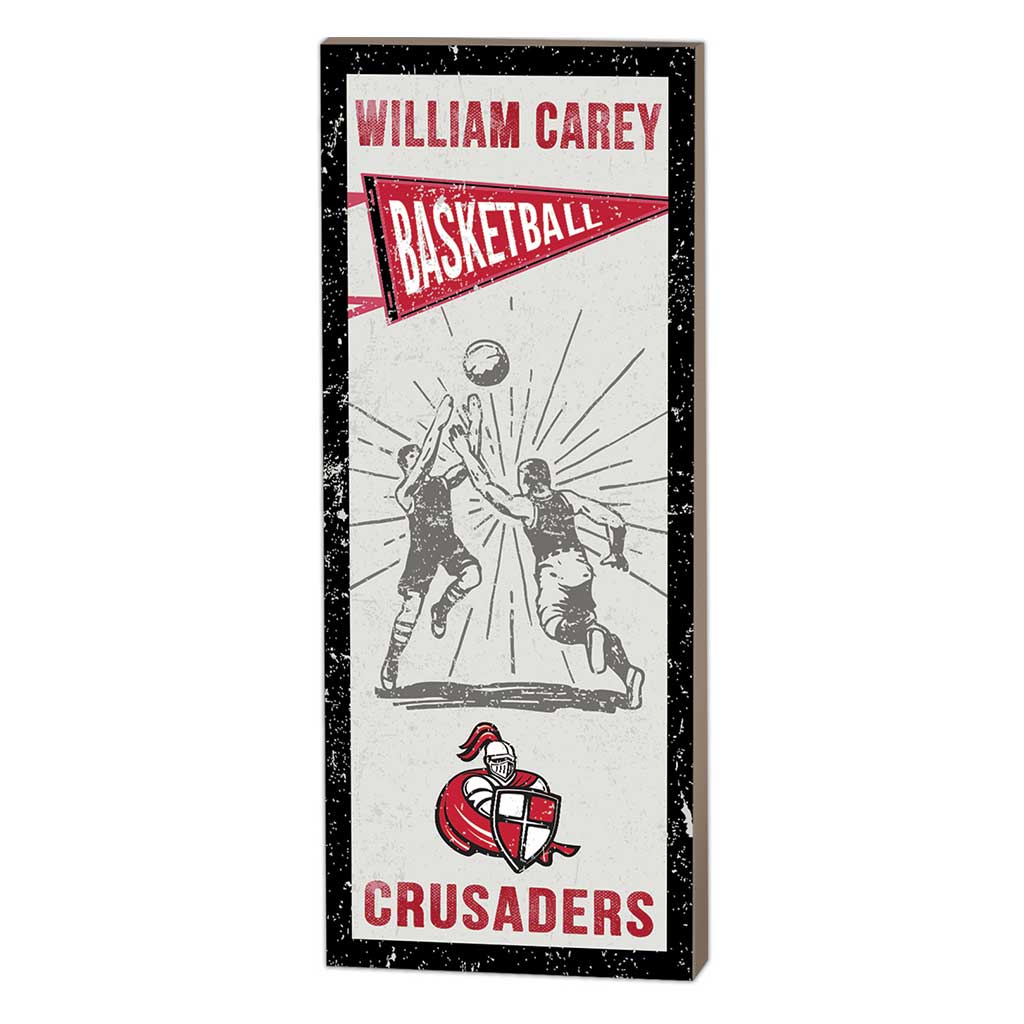7x18 Vintage Player William Carey University Crusaders Basketball