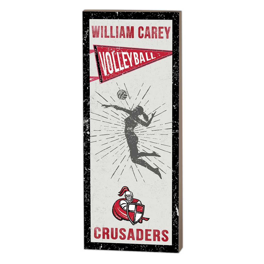 7x18 Vintage Player William Carey University Crusaders Volleyball Women