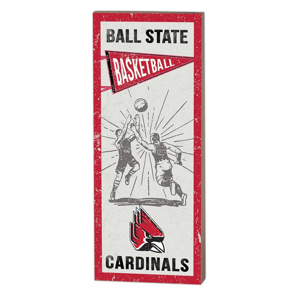 7x18 Vintage Player Ball State Cardinals Basketball