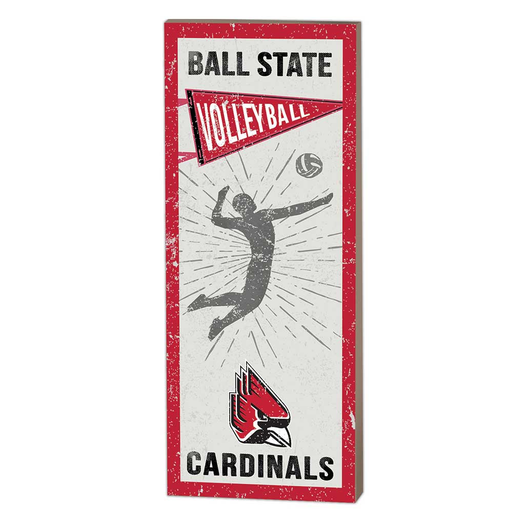 7x18 Vintage Player Ball State Cardinals Volleyball