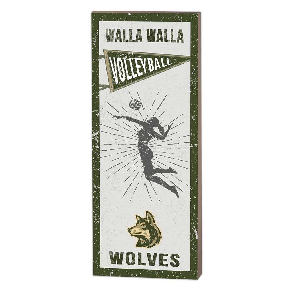7x18 Vintage Player Walla Walla University Wolves Volleyball Women