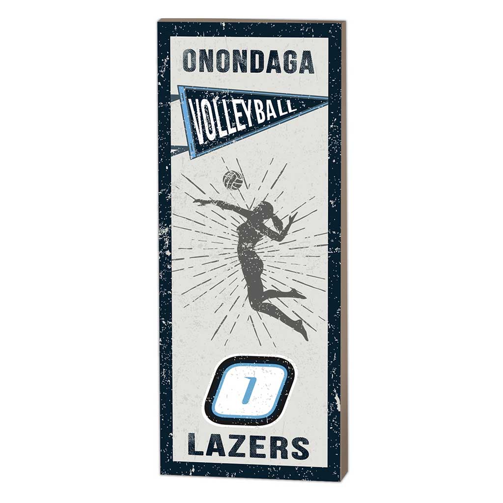 7x18 Vintage Player Onondaga Community College Lazers Volleyball Women
