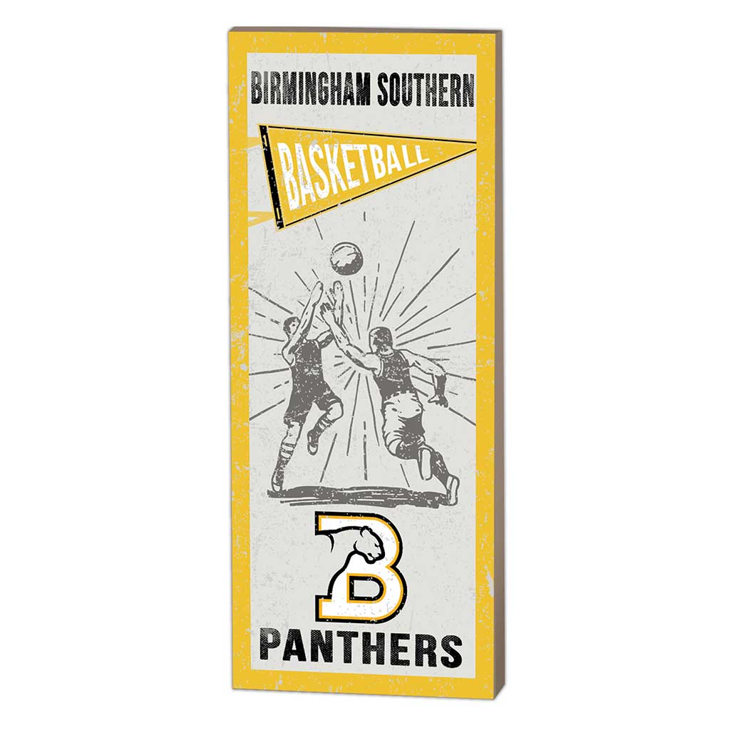 7x18 Vintage Player Birmingham Southern College Panthers Basketball