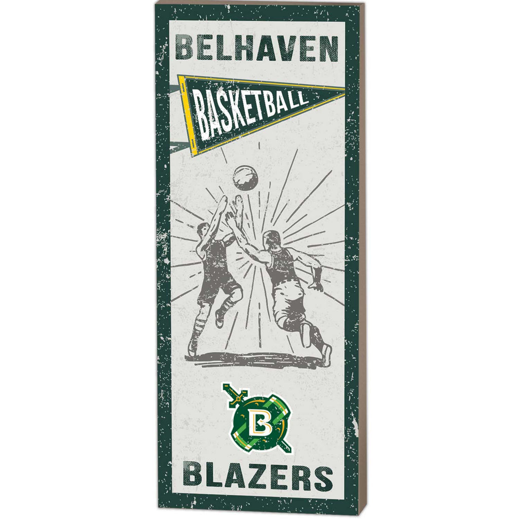 7x18 Vintage Player Belhaven College Blazers Basketball
