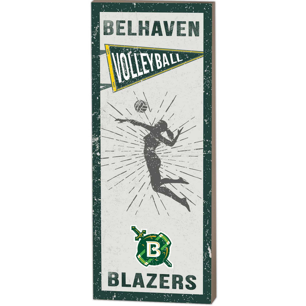 7x18 Vintage Player Belhaven College Blazers Volleyball Women