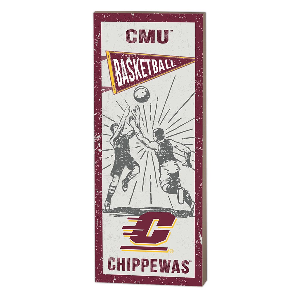7X18 Vintage Player Central Michigan Chippewas Basketball