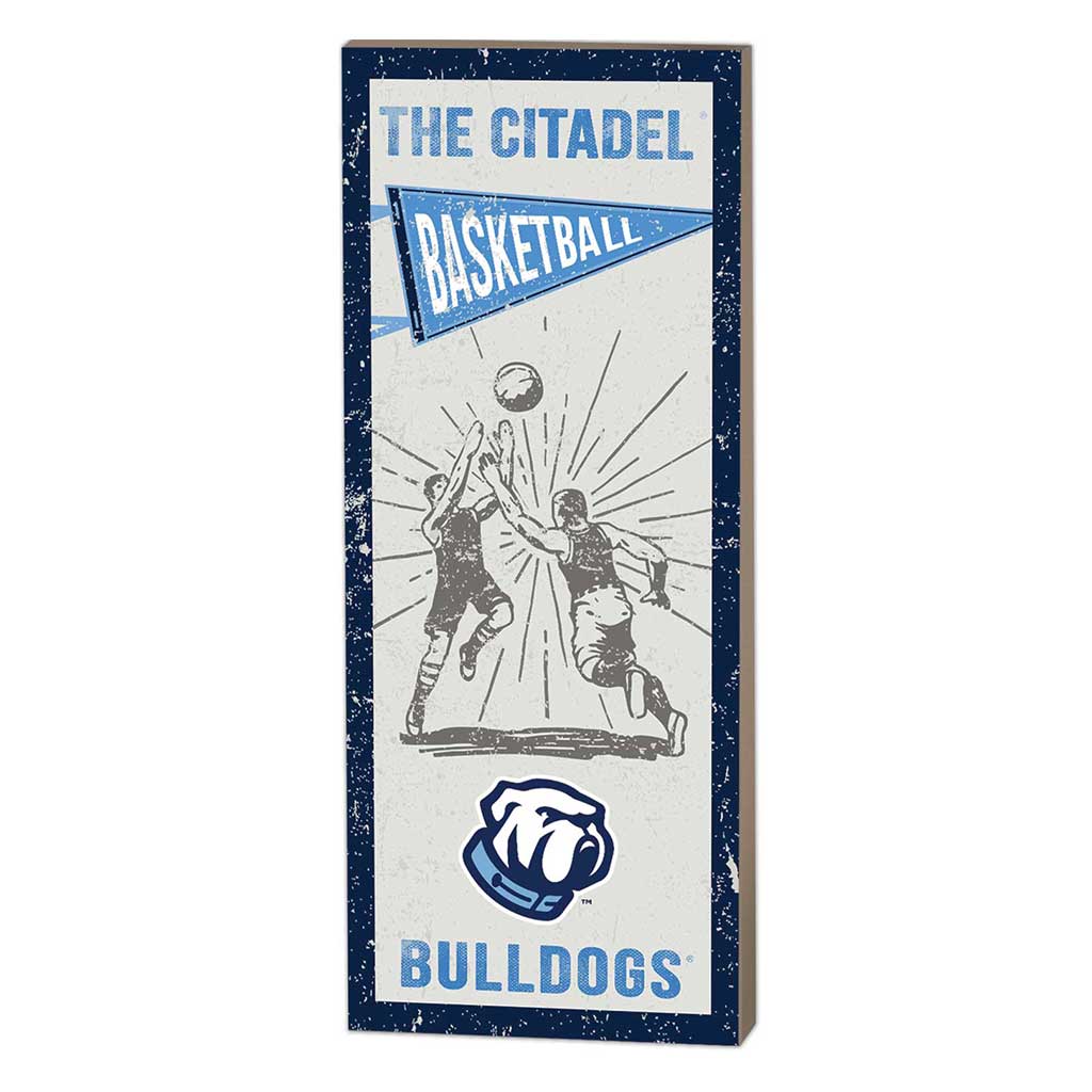 7x18 Vintage Player Citadel Bulldogs Basketball