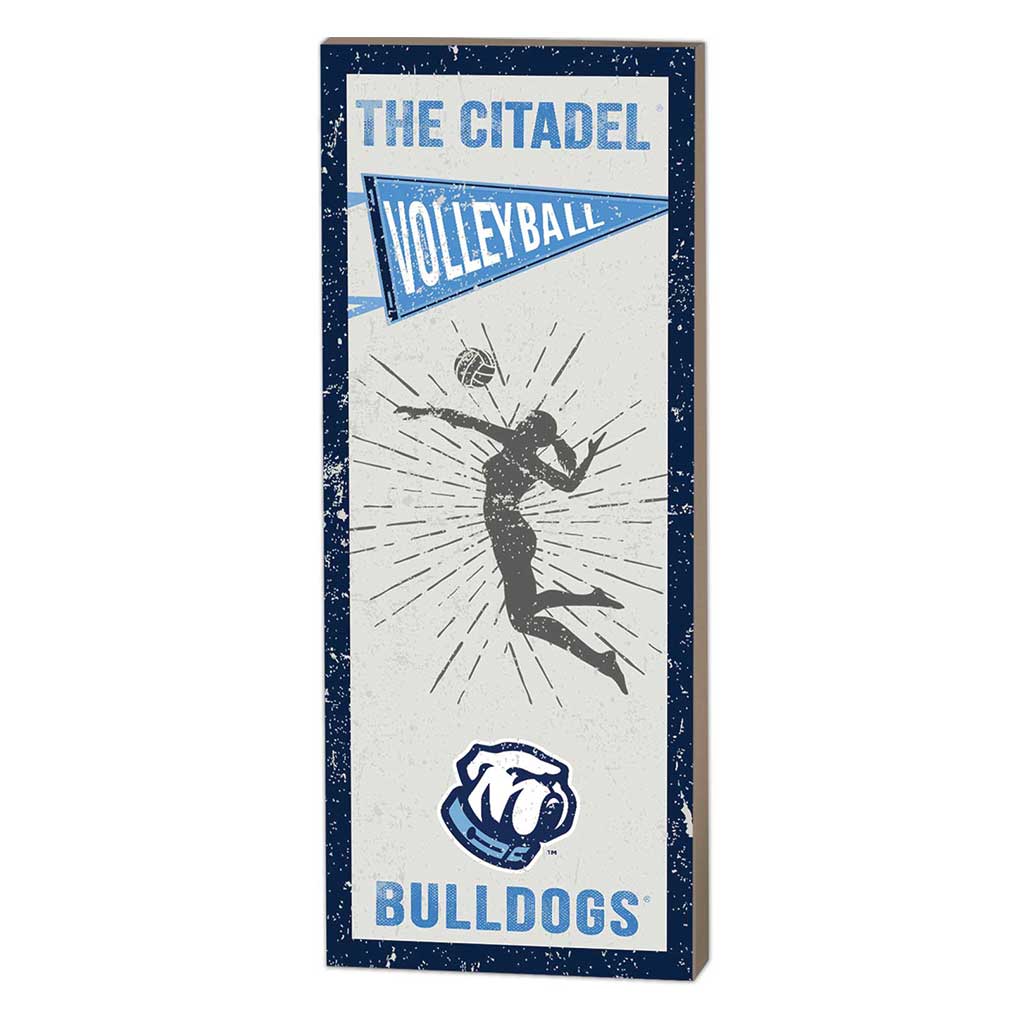 7x18 Vintage Player Citadel Bulldogs Volleyball Women
