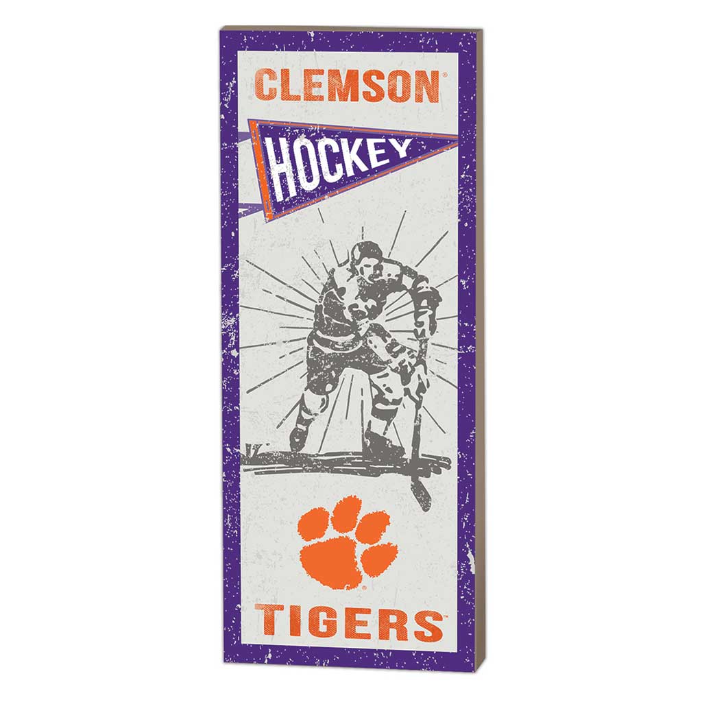 7x18 Vintage Player Clemson Tigers Hockey