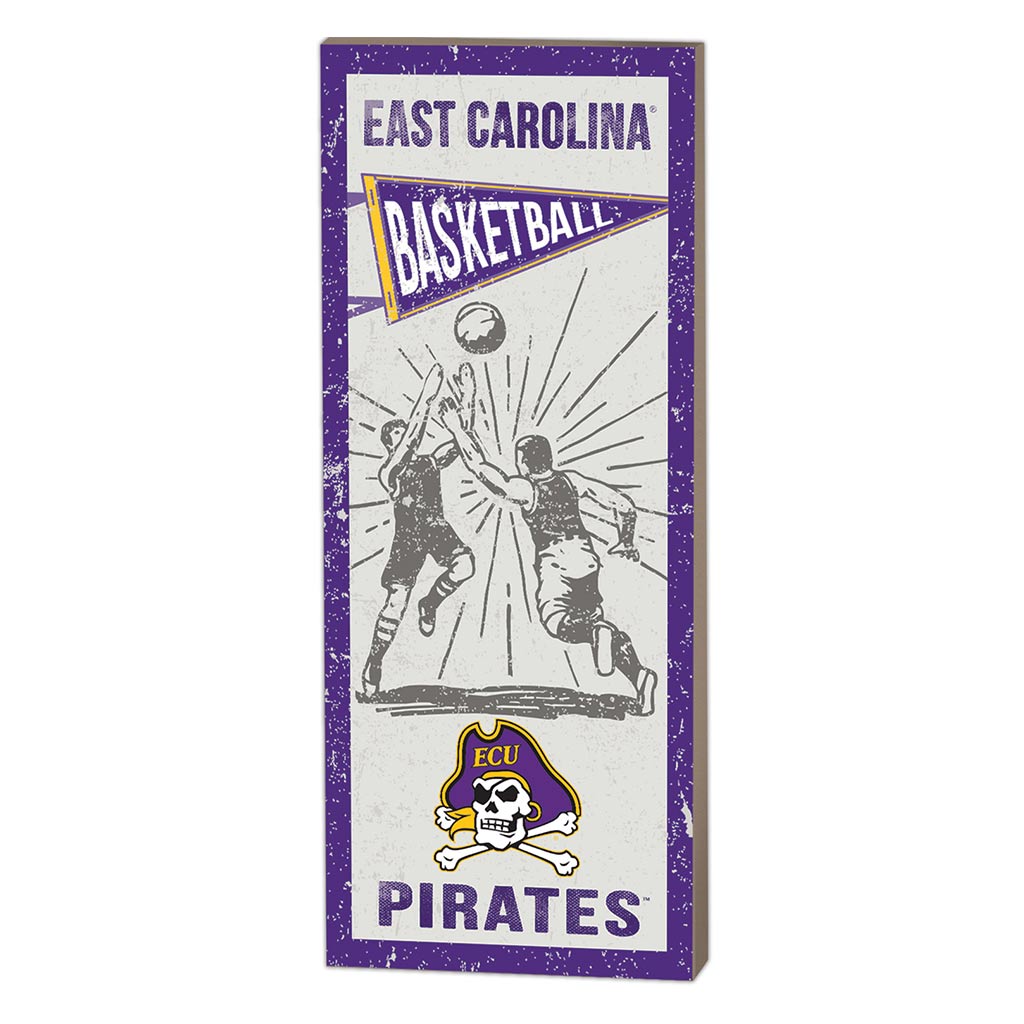 7x18 Vintage Player East Carolina Pirates Basketball