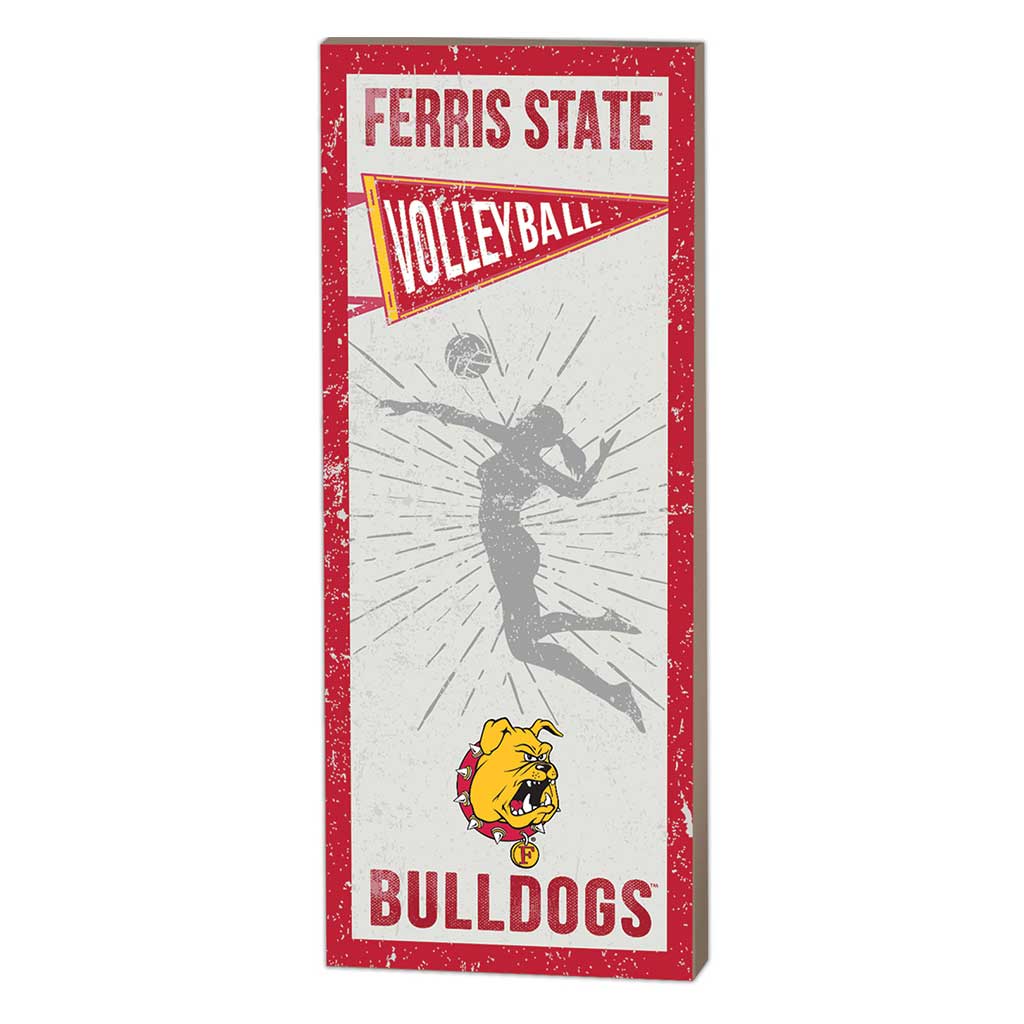 7x18 Vintage Player Ferris State Bulldogs Volleyball Women