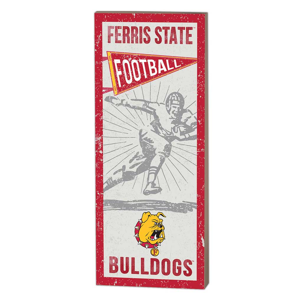7x18 Vintage Player Ferris State Bulldogs