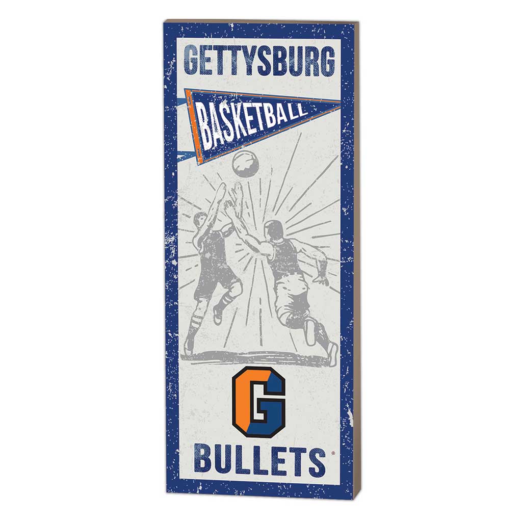 7x18 Vintage Player Gettysburg College Bullets Basketball
