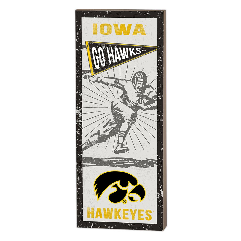 7x18 Vintage Player Iowa Hawkeyes