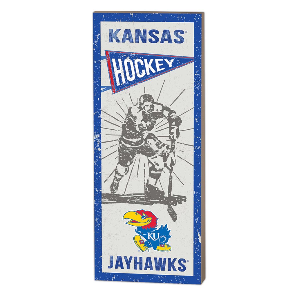 7x18 Vintage Player Kansas Jayhawks Hockey