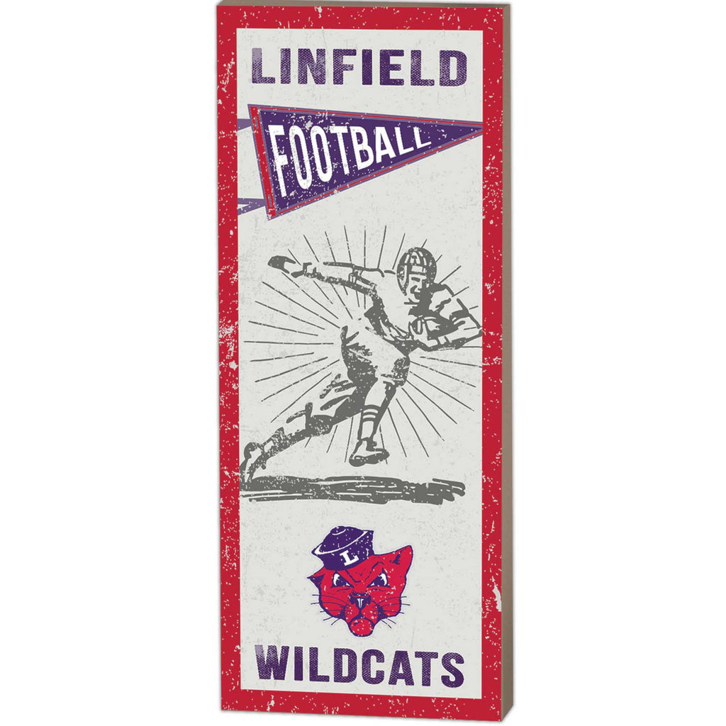 7x18 Vintage Player Linfield College Wildcats