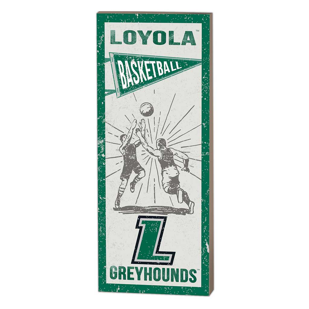 7x18 Vintage Player Loyola University Greyhounds Basketball