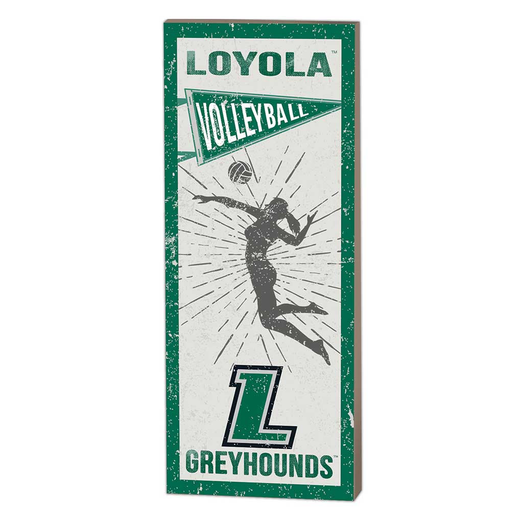 7x18 Vintage Player Loyola University Greyhounds Volleyball Women