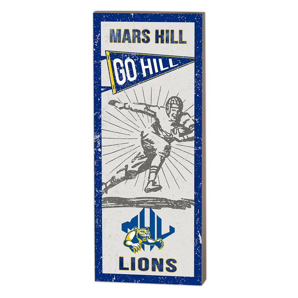 7x18 Vintage Player Mars Hill College Lions