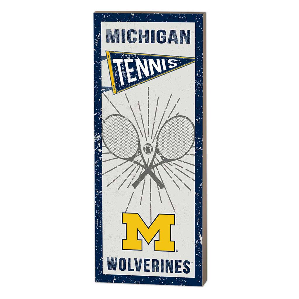 7x18 Vintage Player Michigan Wolverines Tennis