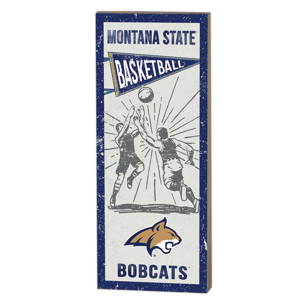 7x18 Vintage Player Montana State Fighting Bobcats Baseball