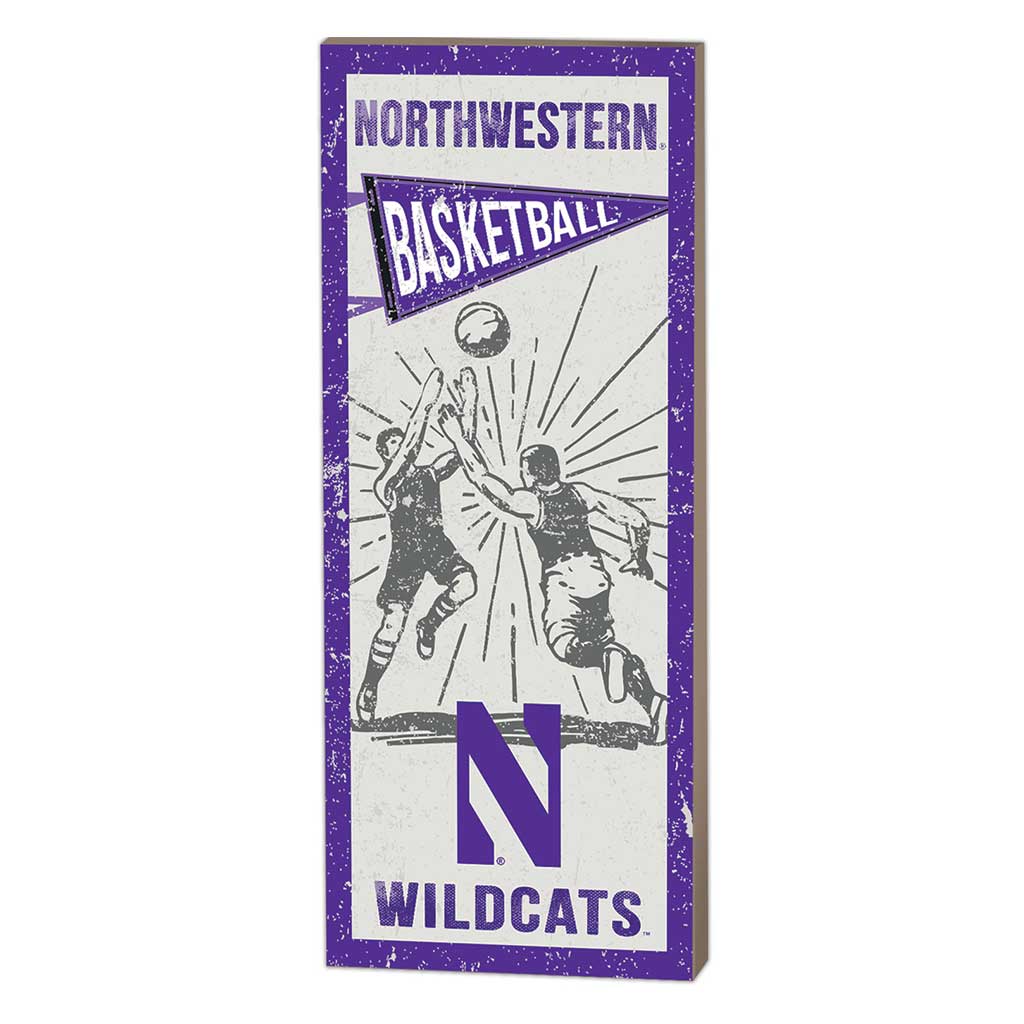 7x18 Vintage Player Northwestern Wildcats Baseball