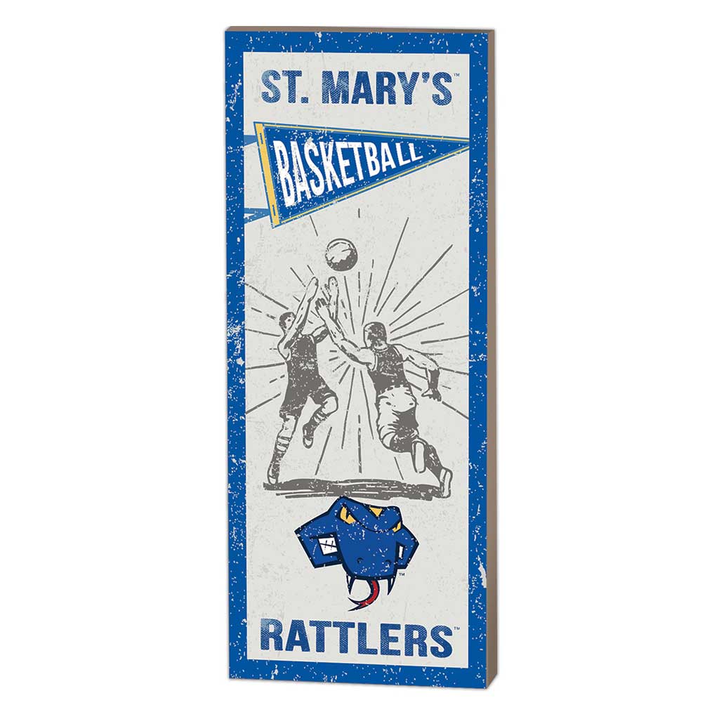 7x18 Vintage Player St Mary's (San Antonio) Rattlers Basketball