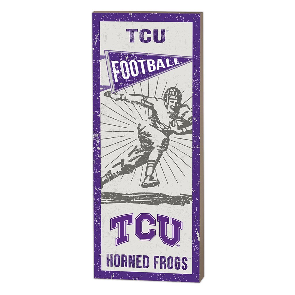 7x18 Vintage Player Texas Christian Horned Frogs