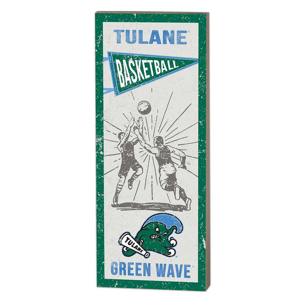 7x18 Vintage Player Tulane Green Wave Basketball