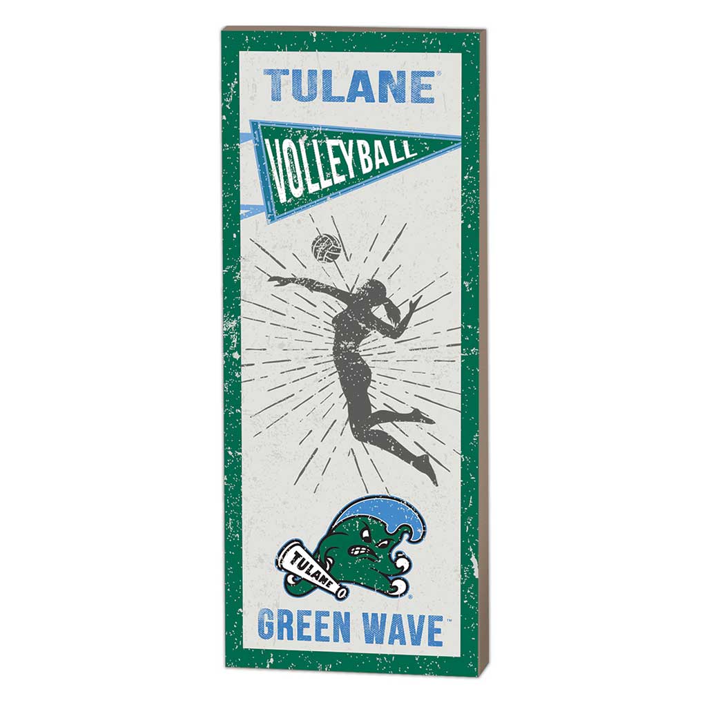 7x18 Vintage Player Tulane Green Wave Volleyball Women