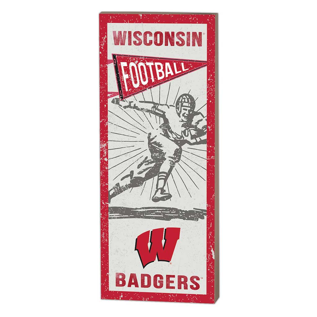 7x18 Vintage Player Wisconsin Badgers