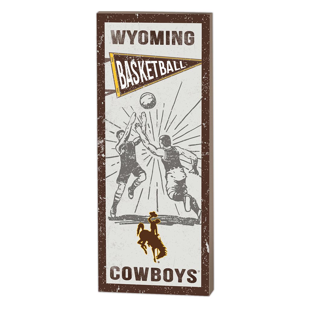 7x18 Vintage Player Wyoming Cowboys Basketball