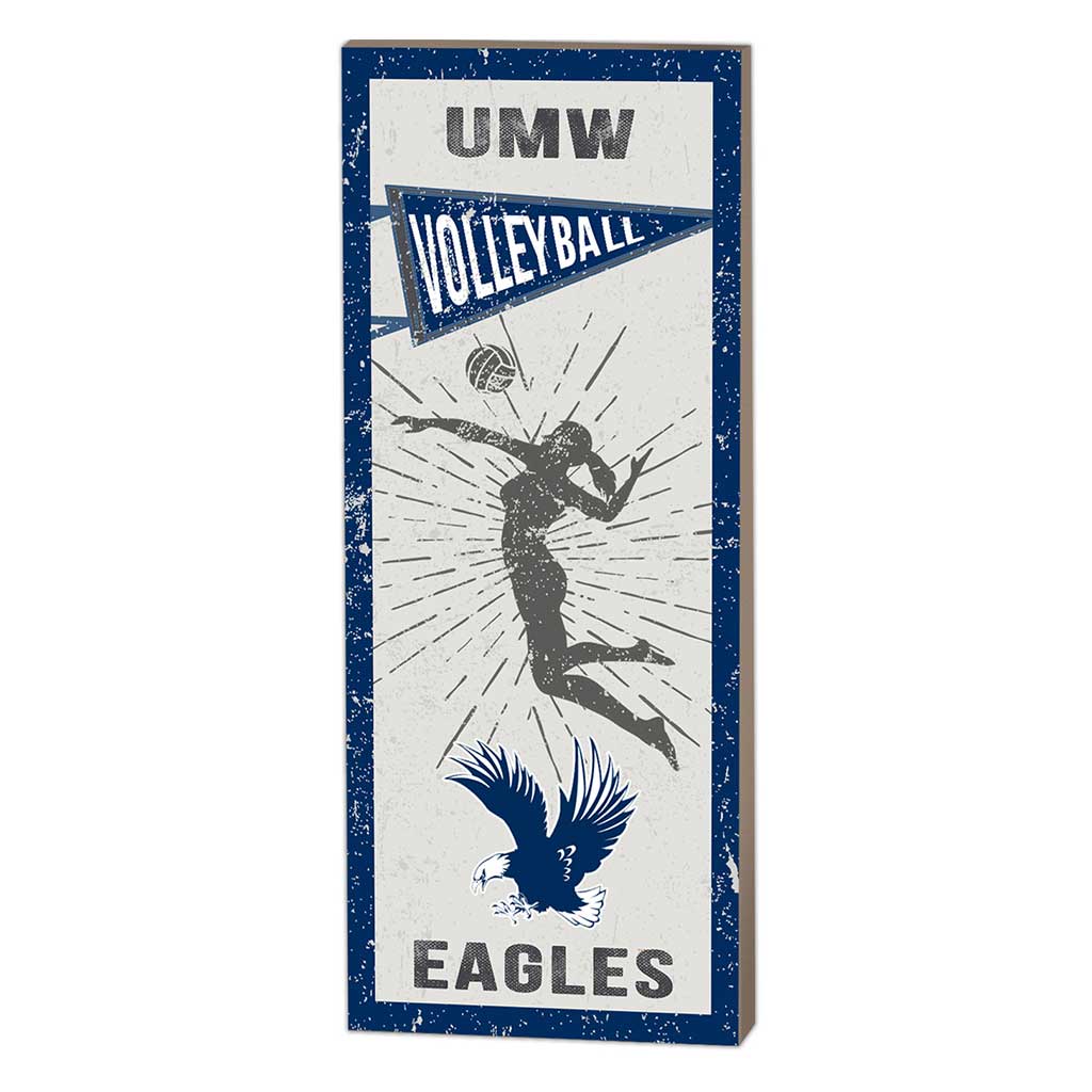 7x18 Vintage Player University of Mary Washington Eagles Volleyball Women