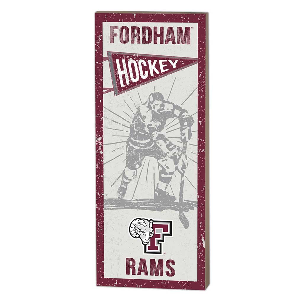 7x18 Vintage Player Fordham Rams Hockey