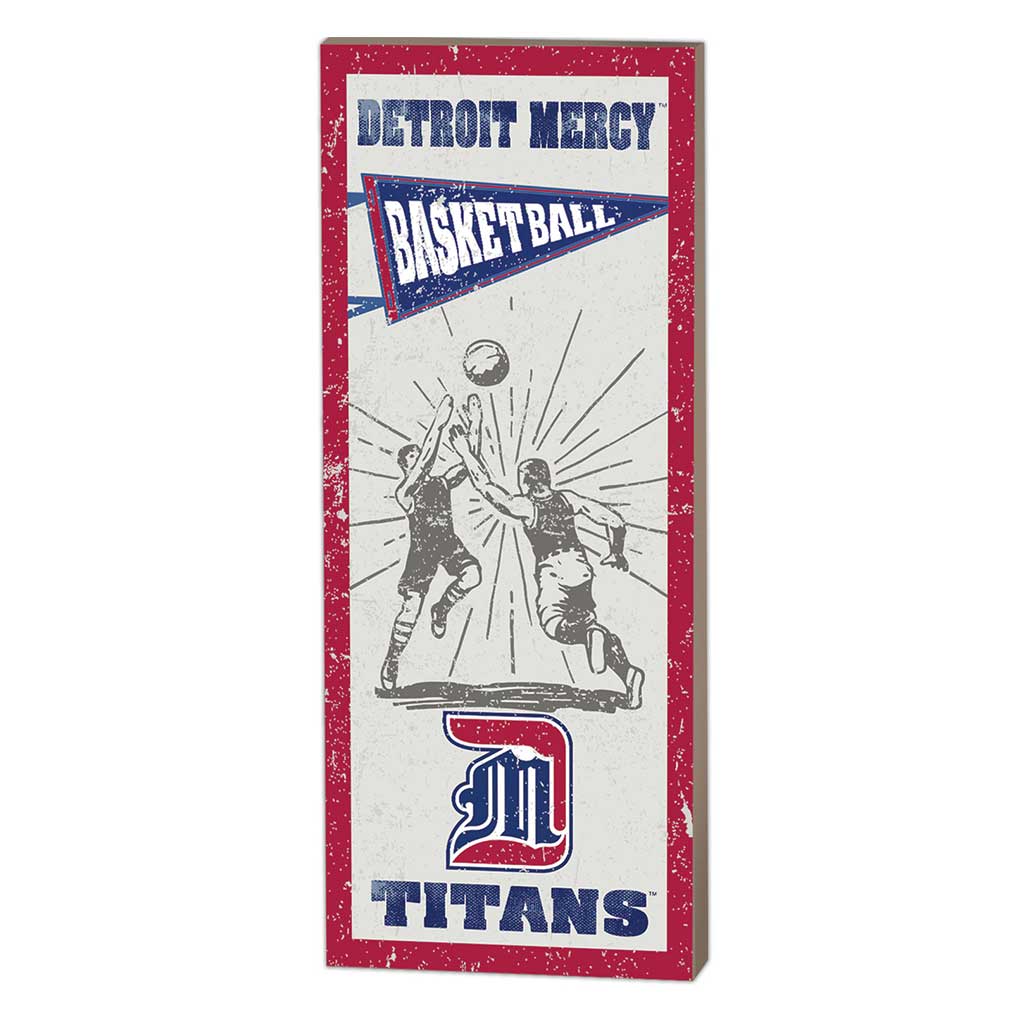7x18 Vintage Player Detroit Mercy Titans Basketball