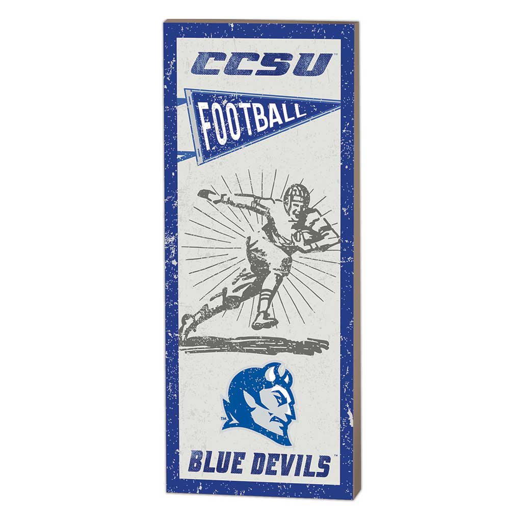 7x18 Vintage Player Central Connecticut State Blue Devils