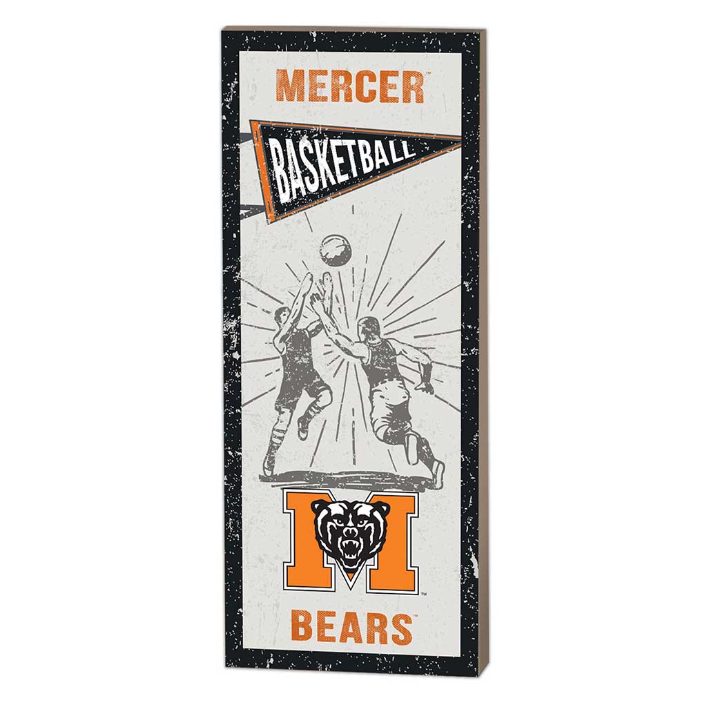 7x18 Vintage Player Mercer Bears Basketball